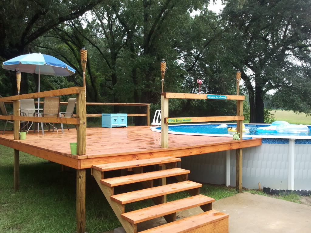 above ground pool deck ideas above ground pool deck kits | ... our agp and deck install - above DKLCLFM