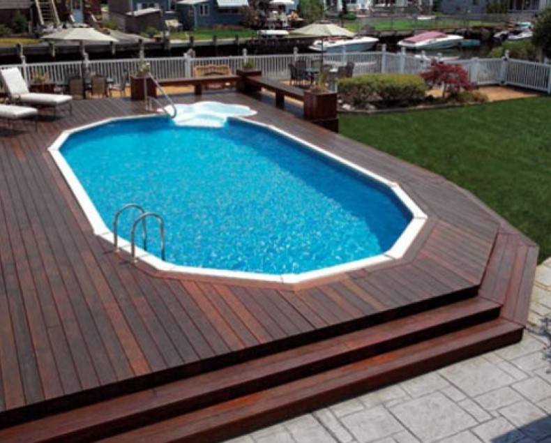 How to come up with above ground pool with decks