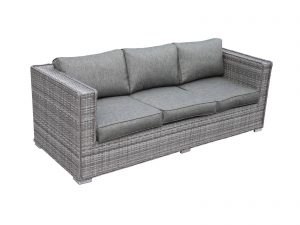 ascot 3 seat outdoor rattan sofa in grey OBULYNR