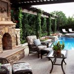 backyard designs poolside, tri level outdoor fireplaces the green scene chatsworth, ca LESMEPW