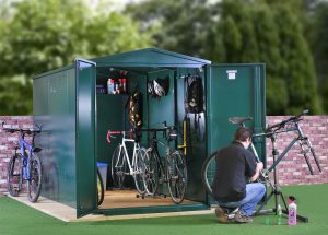 bike shed metal bike storage - secured by design - police approved specification ... MOWBZPO