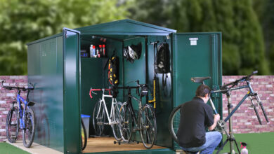 bike shed metal bike storage - secured by design - police approved specification ... MOWBZPO