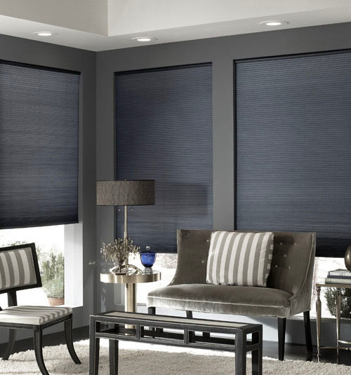 blindsgalore® cordless double cellular shades shown in silver IQFGZHJ