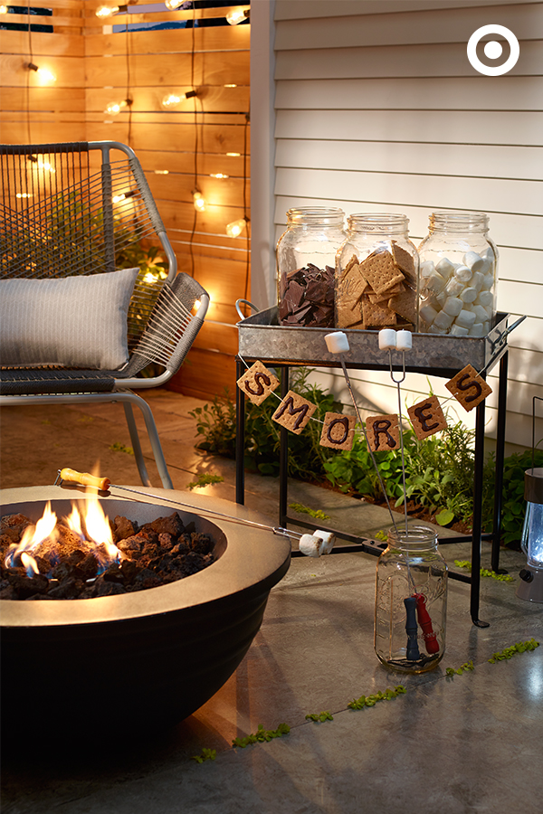 cozy fall patio decorating ideas · su0027mores bar is a perfect recipe for fall  entertaining. BVCPJQS