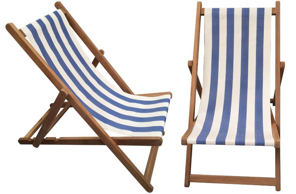 deck chairs blue u0026 white stripe deckchair - soccer stripe KFACDSC