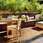 deck furniture contemporary deck with built-in benches AZLIRPJ