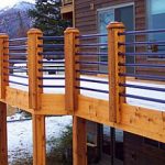 deck railing ideas deck railing - horizontal tubes QEPGVOF