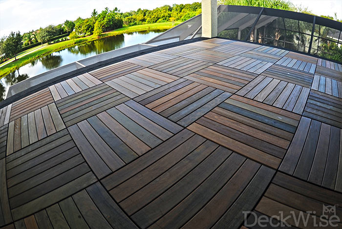 Easy to install deck tiles