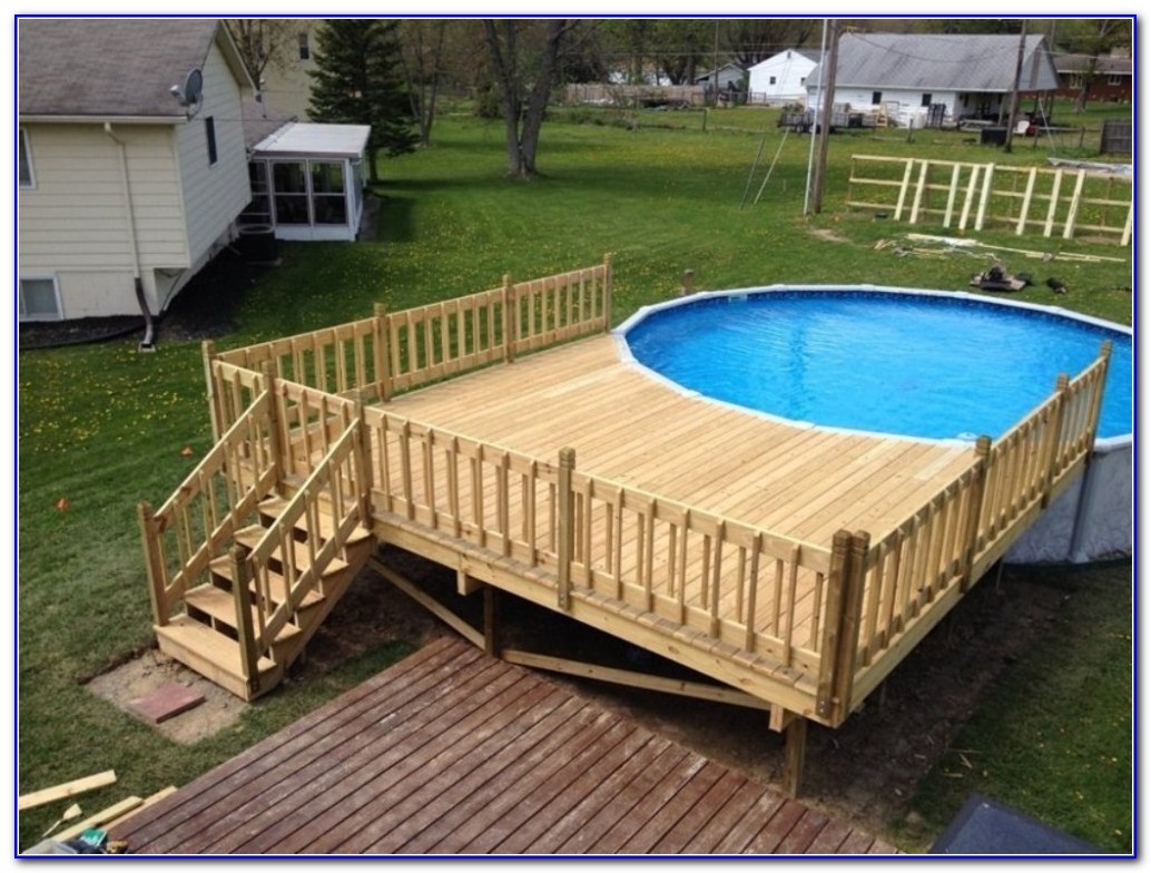 Pros of above ground pool deck plans
