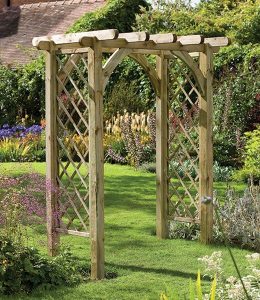 garden arches ultima pergola arch (forest garden products). rather discordant as the  rounded parts jar PMQWRHR