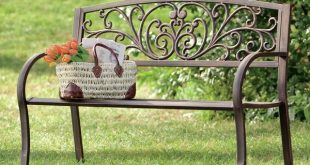 garden benches plow u0026 hearth blooming iron garden bench u0026 reviews | wayfair IFRKDFN