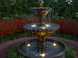 garden fountains ... kansas city garden fountain with lights ... KNVTMQQ