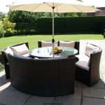 garden furniture sets new york rattan outdoor garden furniture round table sofa parasol set AXKKLVG