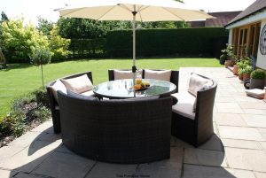 garden furniture sets new york rattan outdoor garden furniture round table sofa parasol set AXKKLVG