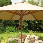 garden parasols setting up some quality cushions can provide you and your guestsu0027  comfortable seating. some wood material RXWJYSK