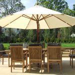 garden parasols setting up some quality cushions can provide you and your guestsu0027  comfortable seating. some wood material VCOHFLN