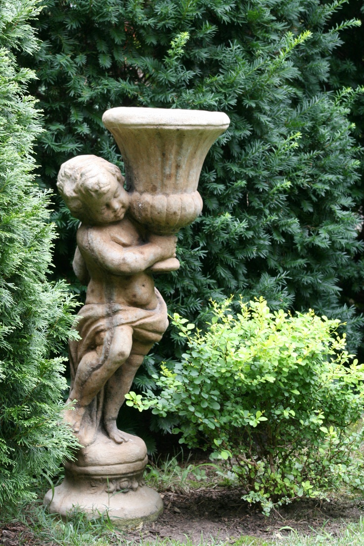 garden statues statues...in the garden, statues holding things, yet, statues rarely SVBSACJ