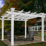 garden vinyl pergola gazebo canopy 9x9 outdoor patio furniture deck backyard GCFFDHL