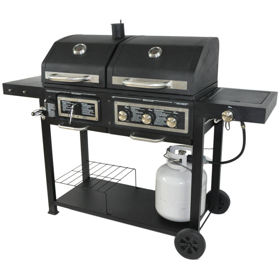 gas grills dual fuel combination charcoal/gas grill image 1 of 4 QRQHPOO