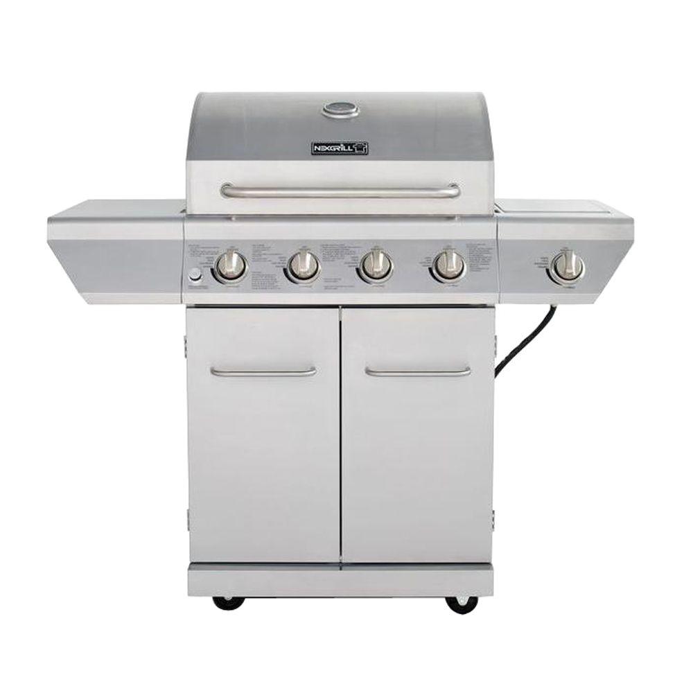 gas grills nexgrill deluxe 6-burner propane gas grill in slate with ceramic searing  side burner-720-0896b - the home CCTQMNM
