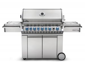 gas grills shop | napoleon pro665rsibss-2 prestige pro 665 gas grill on cart with  rotisserie and side burner JCSTHPD