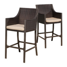 gdfstudio - rani outdoor bar stools, set of 2, brown - outdoor bar stools OAVVQZW