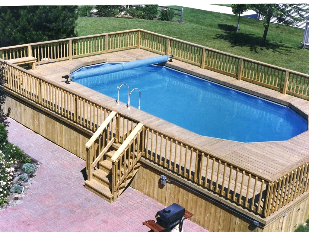 image of: above ground pool deck plans how to build UAVTSQQ