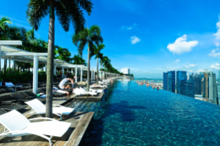 infinity pool slip in for a luxurious soak, bathed in the warmth of the afternoon sun. JYYEGDZ