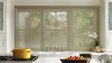 kitchen window metallic aluminum blinds CKSDAJY