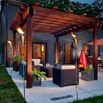 landscaping and outdoor building , beautiful japanese pergola designs :  cedar japanese pergola designs with torches BULDESQ