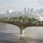 media player artists impression of the garden bridge over the river thames. IVFMUAJ