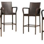 outdoor bar stools stewart outdoor wicker bar stools, set of 4 contemporary-outdoor-bar-stools EHELBYD