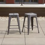 outdoor bar stools vernon hills backless stacking patio stools (2-pack) CGDTWDY
