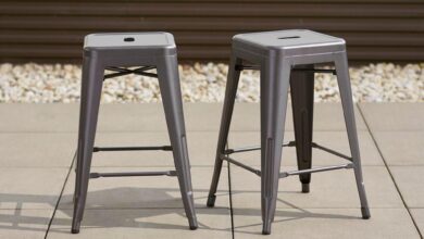 outdoor bar stools vernon hills backless stacking patio stools (2-pack) CGDTWDY