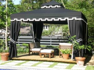 outdoor canopy gothic fabric gazebo canopy with brown white table and chairs ASWOWOJ