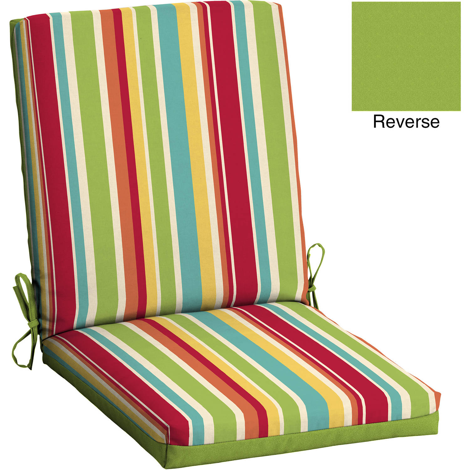 outdoor chair cushions mainstays outdoor patio reversible dining chair cushion, multi stripe CKRGANO