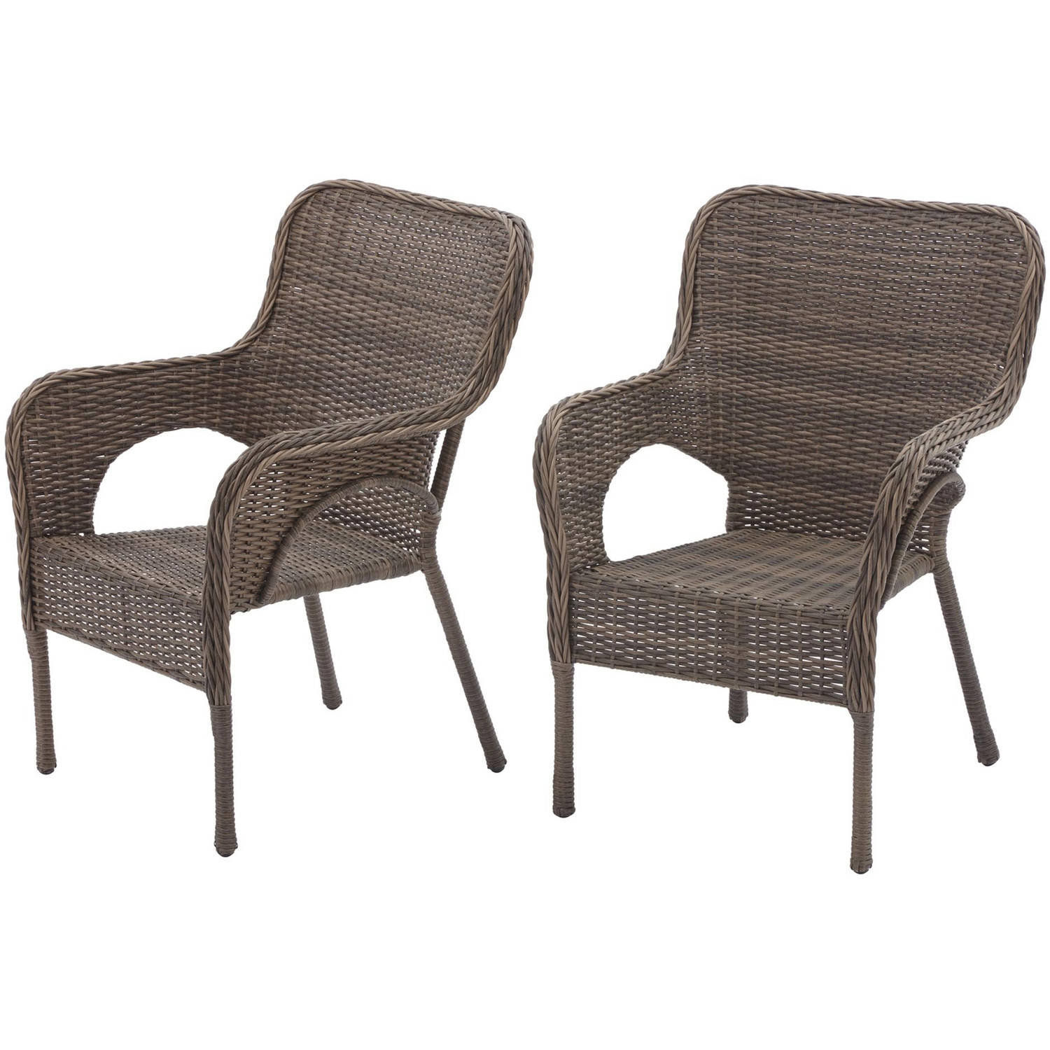 outdoor chairs better homes and gardens camrose farmhouse mix and match stacking wicker  chairs, set of 2 - SWJVGAE