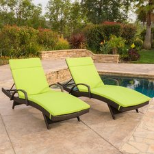 outdoor chaise lounge luther chaise lounge with cushion (set of 2) UMTHOIU
