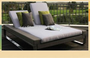 outdoor daybed 2014 hot sale luxury modern outdoor double rattan sunny lounger daybed WTTEBPG