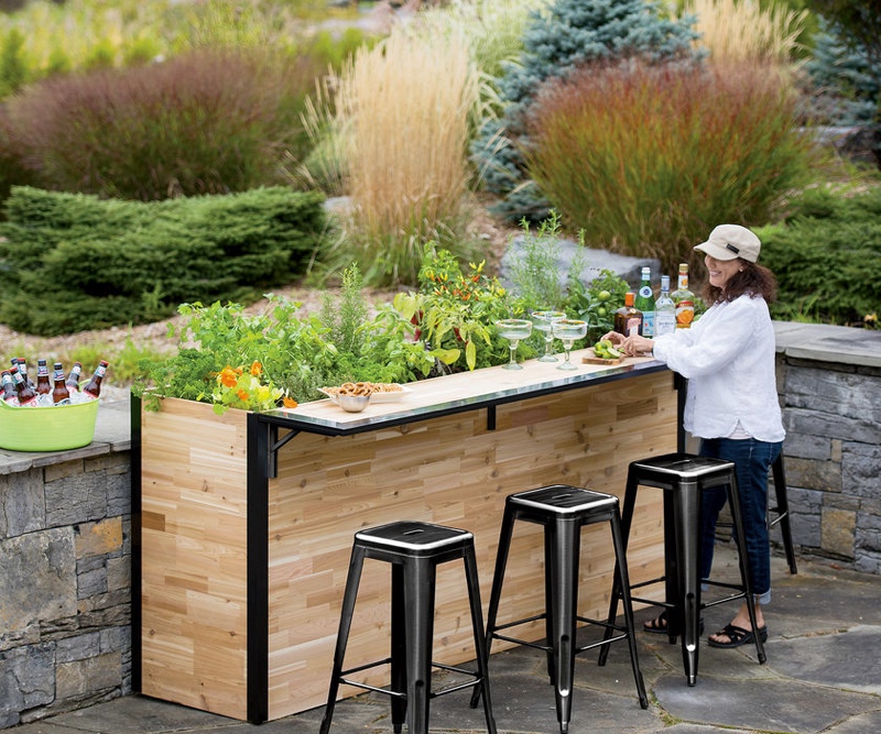 outdoor garden bar and patio planter serves up the fresh PXKAZLC
