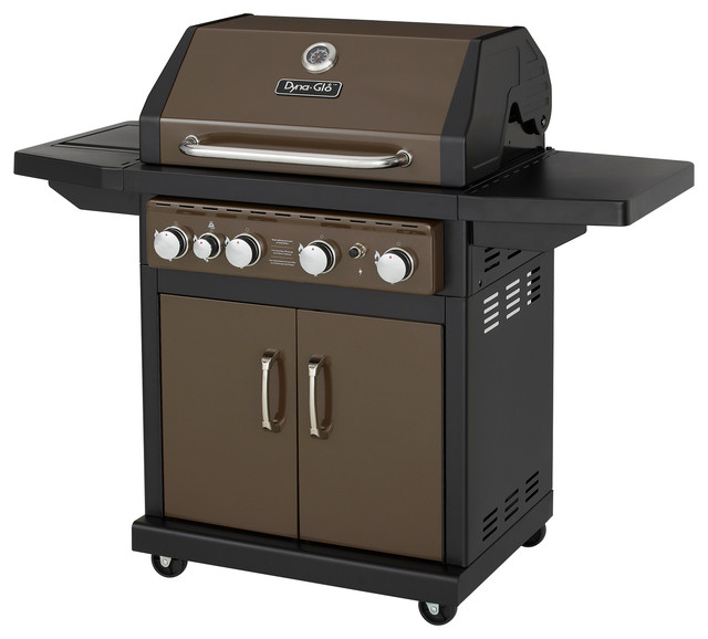 outdoor grill 4-burner gas bbq grill with side burner and electronic pulse ignition  modern-outdoor ZSZYGMT