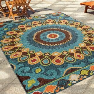 outdoor rugs carolina weavers indoor/outdoor santa barbara collection bangkok multi area  rug (5u00272 VTWBSYI