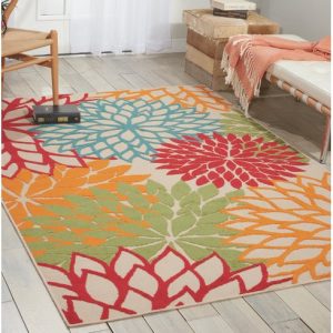 outdoor rugs nathalie red/blue/green indoor/outdoor area rug SEMLIJR