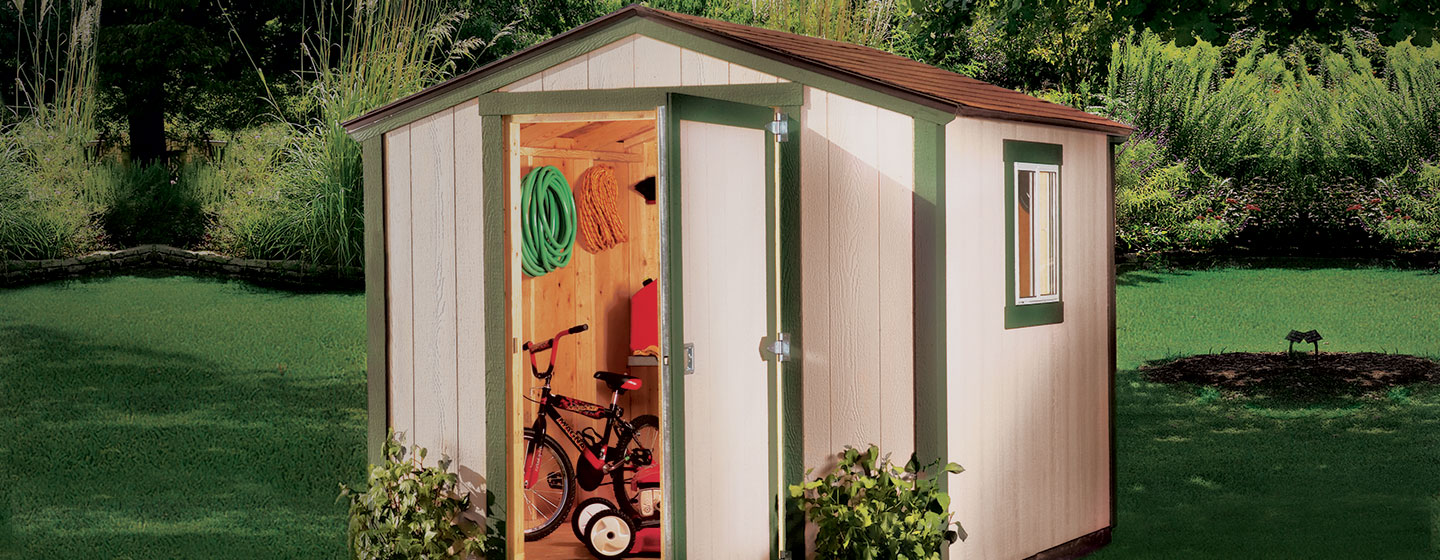 outdoor sheds sheds: metal, plastic u0026 wood garden sheds at the home depot WFVMRJY
