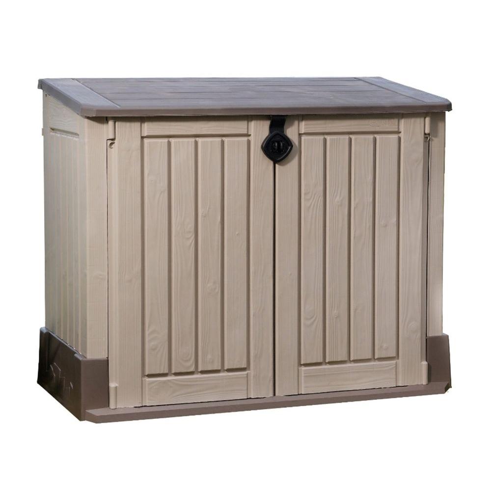 outdoor storage 4 ft. x 2 ft. store-it-out midi horizontal resin shed ACRMEID