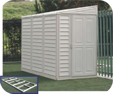 outdoor storage sheds sidemate 4x8 vinyl shed w/ floor kit ATWNTXL