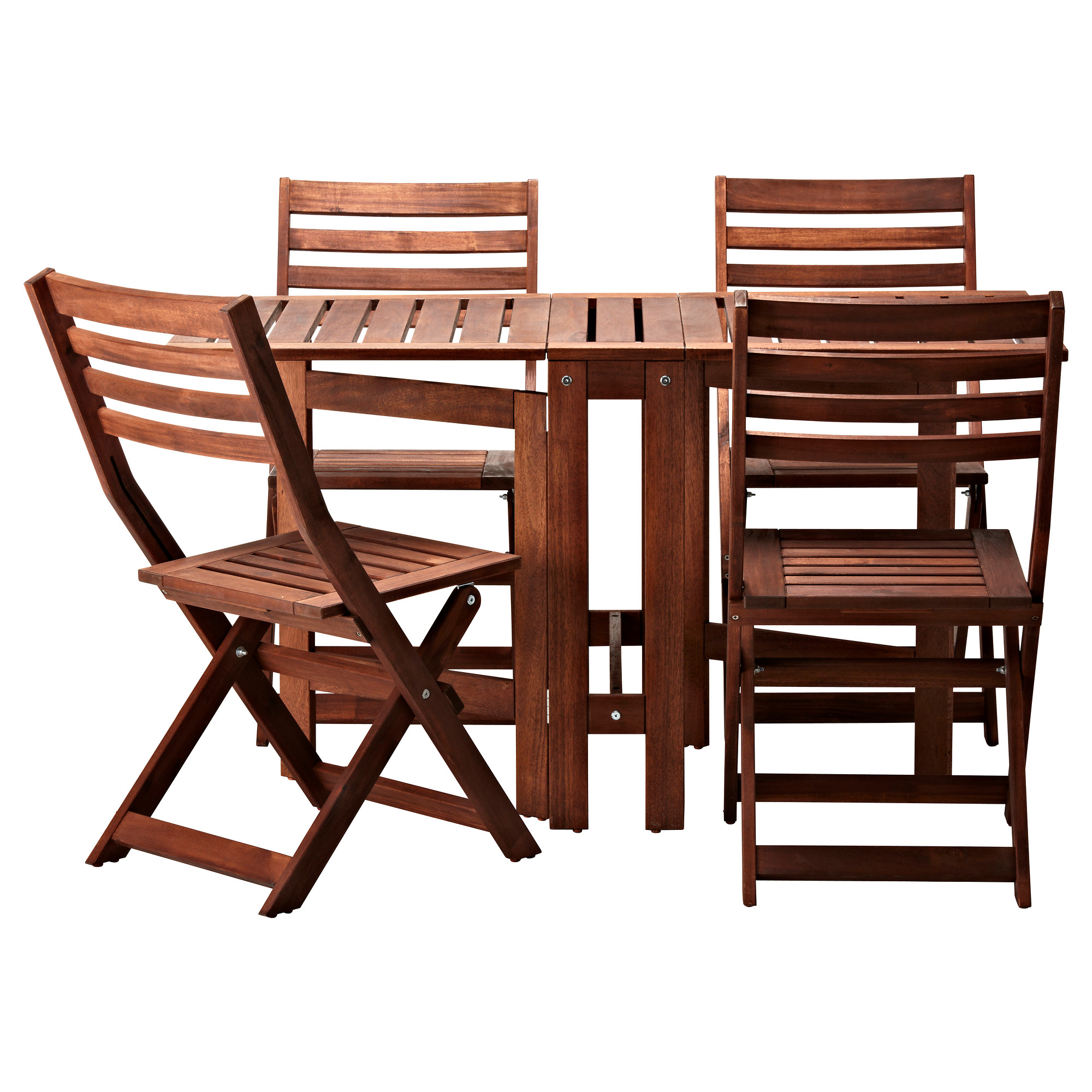 outdoor table and chairs ikea äpplarö table+4 folding chairs, outdoor UQJDDVU