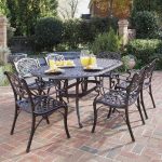 patio dining sets home styles biscayne 7-piece aluminum patio dining set VBRYYBY