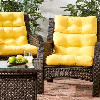patio furniture cushions all-weather high-back chair cushions (set of 2) TCQJUFA