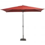 patio umbrellas aluminum patio umbrella in chili with push-button tilt YISOTYP